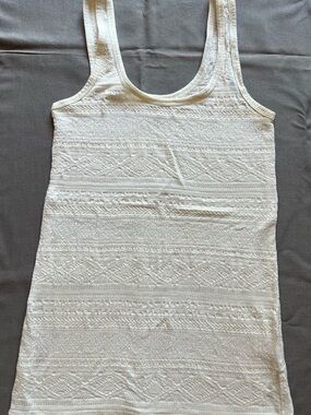 Classic Cream Textured Tank Mini Dress - Women's Sleeveless Dress